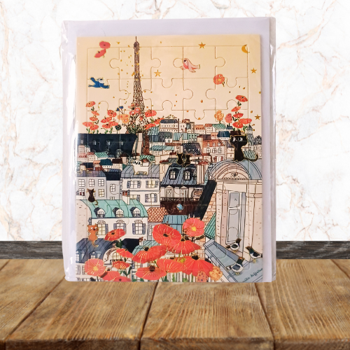 Carte Postale Puzzle + Enveloppe