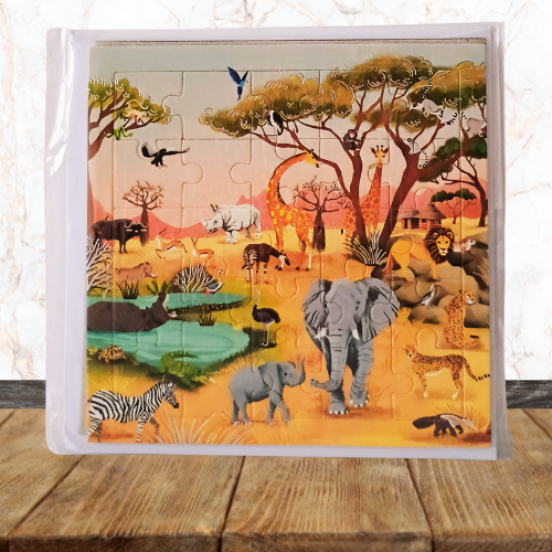 Carte Postale Puzzle + Enveloppe