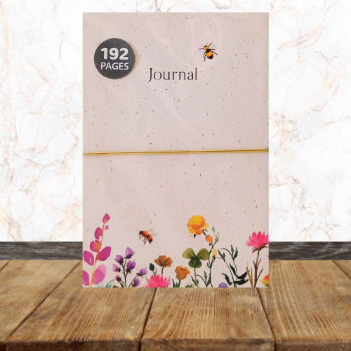 Carnet Journal Motif Abeilles et Fleurs