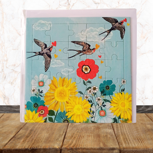 Carte Postale Puzzle + Enveloppe