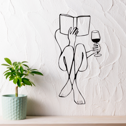 Art mural en métal sur le thème des livres