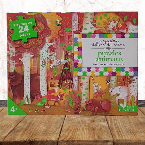 2 Puzzles de 24 pièces - Mes premiers ateliers du calme - puzzles animaux