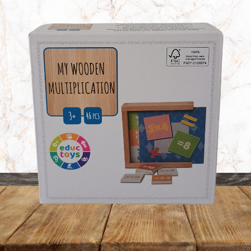 Ma boite de multiplications en bois