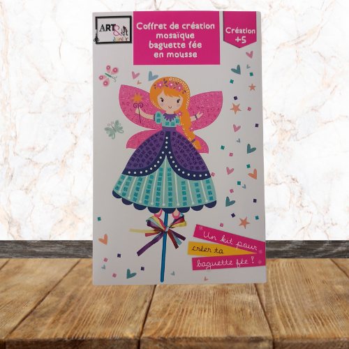 Coffret de création mosaïque baguette fée en mousse