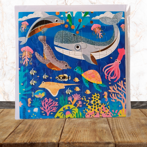 Carte Postale Puzzle + Enveloppe