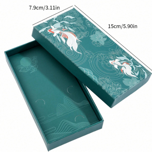 Marque-page en acier inoxydable forme feuille doré avec pompon + boite cadeau