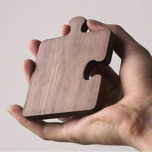 Lot de 4 dessous de verre en bois de noyer