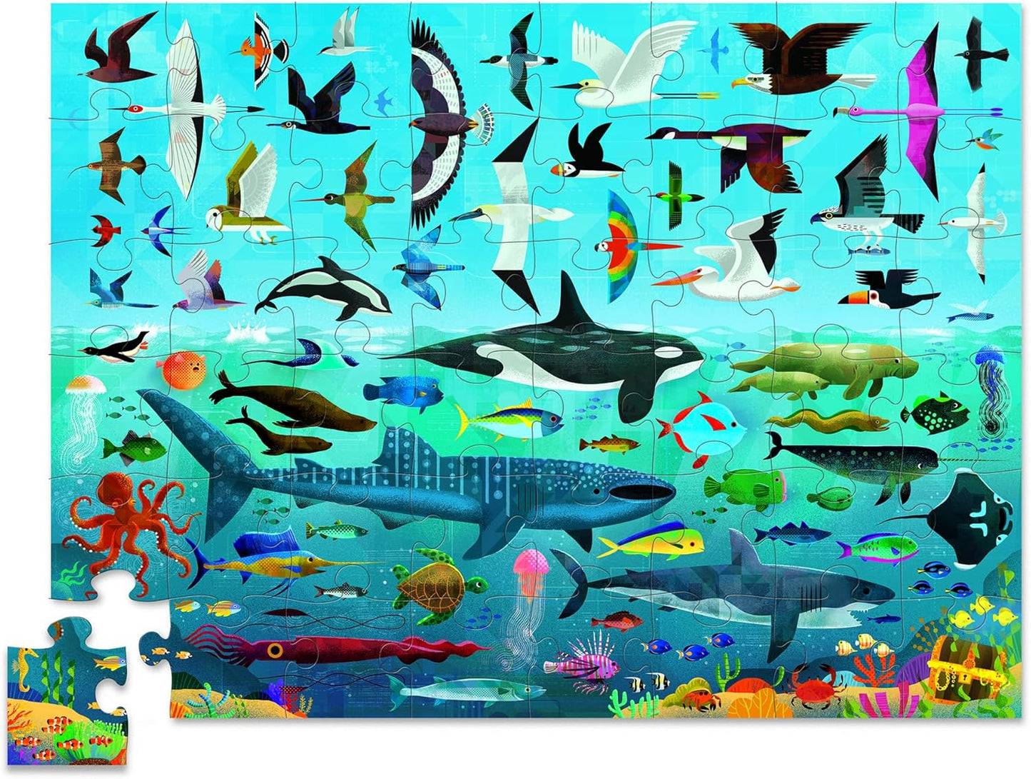Puzzle 48 grandes pièces - Above + Below ( dessus +dessous) - 50x68 cm